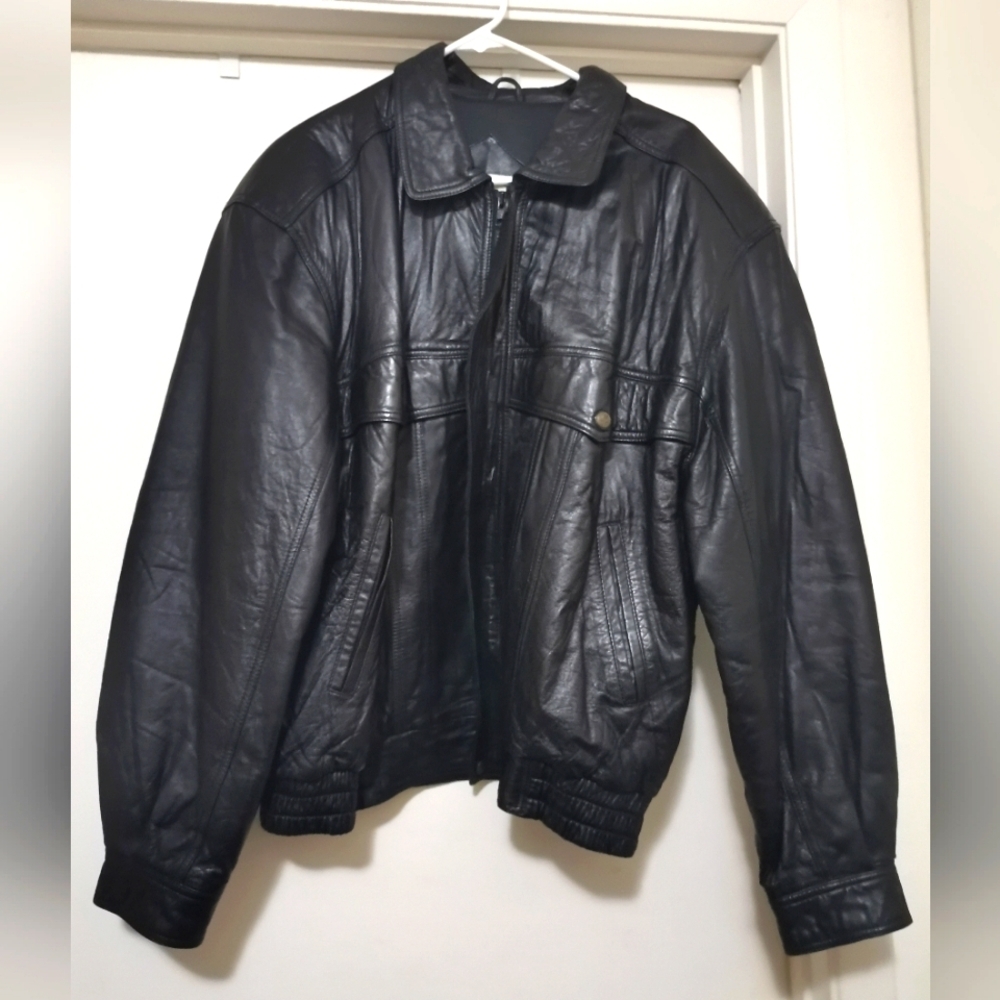 John Ashford Leather  Jacket  Black L